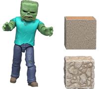 Mattel Minecraft Action Figure & Accessories Set, Zombie Posable Personaggio da collezione ispirato a un film di Minecraft, scala 8,3 cm