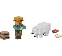 Mattel Minecraft Action Figures & Accessories 2-Packs, 3.25-inch Scale with Pixe