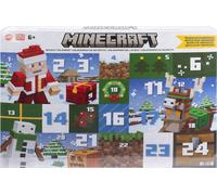Mattel Minecraft Advent Calendar, 3 3.25-in Scale Action Figures including Santa