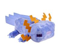 Mattel Minecraft - Axolotl blu, morbido peluche di 20 cm ispirato al personaggio del videogioco, design pixelato e tessuto di qualità, da abbracciare e coccolare, 3+ anni, JDH77