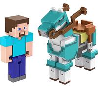 Mattel Minecraft Craft - Craft-a-Block confezione da 2 action figure e giocattoli per creare, esplorare e sopravvivere, design pixelati autentici, giocattolo per bambini 6+ Anni, HDV39