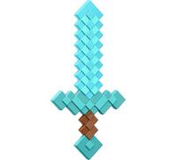 Mattel Minecraft Diamond Sword - Giocattolo da combattimento per bambini, accessorio per giochi di ruolo e costumi, ispirato al videogioco