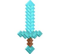 Mattel Minecraft Diamond Sword - Giocattolo da combattimento per bambini, accessorio per giochi di ruolo e costumi, ispirato al videogioco