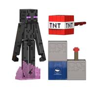 Mattel Minecraft - Enderman Pietra Rossa, set da collezione ispirato al videogioco con action figure del personaggio Enderman, accessorio e Pezzo da Costruzione Pietra Rossa incluso, 6+ anni, JJR88