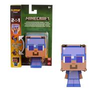 Mattel Minecraft Flippin' Figs Figures con Fidget Play 2 in 1, giocattolo in scala 9,5 cm, con testa grande e design pixelato (i personaggi possono variare)