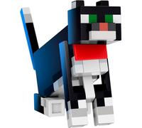 Mattel Minecraft - Gatto Bicolore Livello Diamante, action figure alta 14cm con design pixelato e 4 accessori inclusi, personaggio dal videogioco da collezione, giocattolo per bambini, 6+ anni, HTM07