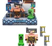 Set di figure Minecraft Legends Creeper contro Piglin
