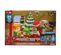 Mattel Minecraft - Mini Teste Mob Calendario dell'Avvento, con 24 sorprese, una per ogni giorno, personaggi e accessori dal design pixelato del videogioco, giocattolo per bambini, 6+ anni, HND33