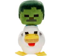 Mattel Minecraft Peluche Zombie Pollo Jockey Giocattolo, Peluche da collezione, Bambola morbida da 20,3 cm ispirata al personaggio dei videogiochi