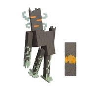 Mattel Minecraft - Personaggio Creaking, action figure dal design pixelato ispirata al videogioco con luci interattive, suoni e accessorio a forma di cuore crepitante, 6+ anni, JKR45