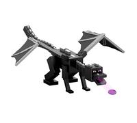 Mattel Minecraft Enderdrago Attacco Fiammeggiante, Action Figure con 10 Dischi, Giocattolo Gigante lungo 54,8 cm, apertura alare di 50,8 cm, Lanciatore e Ali mobili, JKC13