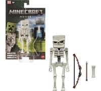 Mattel Minecraft - Personaggio Scheletro, action figure da collezione con acccessori inclusi, alto 10 cm e ispirato al film e al videogioco, giocattolo per bambini, 6+ anni, JFR60
