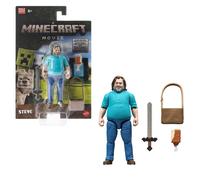 Mattel Minecraft - Personaggio Steve, action figure da collezione con acccessori