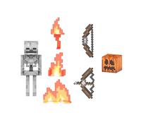 Mattel Minecraft - Scheletro Livello Diamante, Action Figure alta 14 cm con Desi