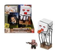 Mattel Minecraft set con action figure Ghast Attacco esplosivo | Action Figure Blast Attack Ghast con luci, suoni, lanciatore e proiettile, oltre a Piglin Warrior Ispirato al film, JFB69
