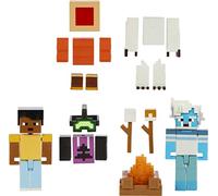 Mattel Minecraft - Set da 2 personaggi Steve Camp Enderwood e Mob, Serie Creator da collezione, giocattolo per bambini, 6+ anni, HLP58