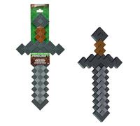 Mattel Minecraft - Spada di Pietra per il gioco di ruolo, strumento giocattolo da combattimento con il design pixelato del videogioco, giocattolo per bambini, 6+ anni, JCV19
