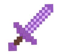 Mattel Minecraft - Spada incantata, strumento giocattolo da combattimento a grandezza naturale per gioco di ruolo, design pixelato ispirato al videogioco, giocattolo per bambini, 6+ anni, HTL93