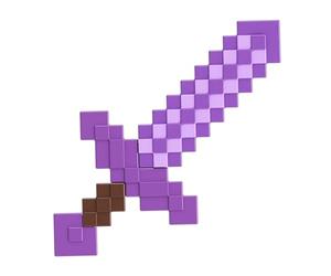 Mattel Minecraft - Spada incantata, strumento giocattolo da combattimento a grandezza naturale per gioco di ruolo, design pixelato ispirato al videogioco, giocattolo per bambini, 6+ anni, HTL93