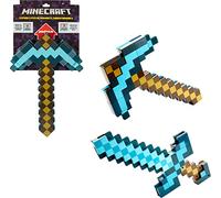 Mattel Minecraft - Spada Piccone Trasformabile, acessorio per il gioco di ruolo con design pixelato ispirato all'iconico videogioco, giocattolo per bambini, 6+ anni, FCW14