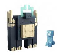 Mattel Minecraft - Spicewood, action figure con luci e suoni variabili e azione di attacco a schianto, mini personaggio Spicewood incluso, design pixelato ispirato al videogioco, JMK46