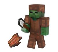 Mattel Minecraft - Zombi Livello Diamante, action figure alta 14 cm con design p