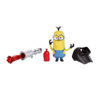 Mattel Minions Kevin Personaggio con Pulsante di Attivazione, Lanciafiamme e Accessori da Costruzione, Giocattolo per Bambini 4+ Anni, GMD91