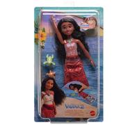 Mattel Disney Oceania 2 Tautai Vaiana Nuotatrice, Giocattoli, Bambola Alla Moda con 2 Accessori, Gambe Mobili e Corpetto Che Cambia Colore, Ispirata Al Film, Jff09