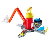 Mattel Playset Super Caserma dei Pompieri con veicolo 1:64 HOT WHEELS CITY JHL95