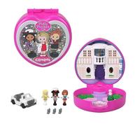 Mattel Polly Pocket x Clueless - Cofanetto da collezione, set con 3 micro bambole Cher, Dionne e Tai e 5 accessori a tema, macchinina inclusa, giocattolo per bambini, 4+ anni, JCC21