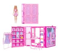 Barbie Armadio Dei Sogni Di Playset Giocattolo Con Bambola Alla Moda, Vestiti E Accessori, Larghezza Di 91 Cm Con Oltre 25 Pezzi