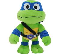Mattel Tartarughe Ninja: Caos Mutante - Leonardo, morbido peluche alto 20+ cm con maschera blu, look ispirato al Leader Leo del film, giocattolo per bambini, 3+ anni, HRC77