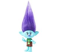 Mattel Trolls 3 - Tutti Insieme - Branch, bambolina dai morbidi capelli con abito rimovibile e accessori a sorpresa, look ispirato al film, giocattolo per bambini, 3+ anni, HNF08