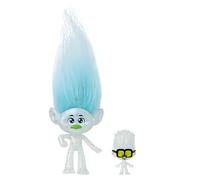 Mattel Trolls 3 - Tutti Insieme - Guy Diamante, bambolina dai morbidi capelli con personaggio Mini Diamante e abito rimovibile, look ispirato al film, giocattolo per bambini, 3+ anni, HNF09