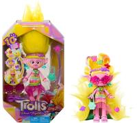 Mattel Trolls 3 - Tutti Insieme - Viva Magiche Acconciature, bambola con capelli trasformabili da decorare e 10+ accessori inclusi, look ispirato al film, giocattolo per bambini, 3+ anni, HNF17
