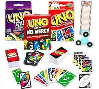Mattel UNO Expansion Deck - Set di 3 pezzi con tutti i mazzi selvaggi, invertiti e spietati per bambini e segnalibri, altro ancora | Giochi di carte per bambini, notte