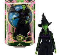 Mattel Wicked, Elphaba Fashion Doll & Accessories with Green Skin, Braided Black