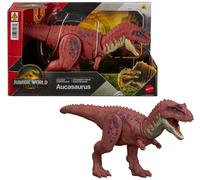 Mattel Jurassic World La Rinascita - Aucasaurus Ruggito Selvaggio, dinosauro giocattolo con movimento della bocca multidirezionale azionato con la coda e suoni, snodato, gioco digitale, JGB88