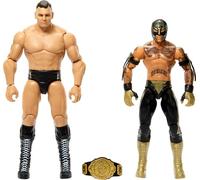 Mattel WWE Championship Showdown - Confezione da 2 action figure e accessori, serie #17, Rey Mysterio vs Gunther, set da collezione, 15,2 cm