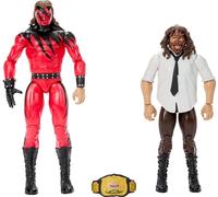Mattel WWE Championship Showdown - Mankind e Kane Main Event, confezione da 2 action figures snodate e alte 15+ cm, leggendaria cintura WWE inclusa, giocattolo per bambini, 6+ anni, HTW09