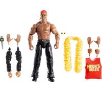 Mattel WWE Elite Collection Action Figure & Accessori, Premium Live Event Hulk Hogan Set, Wrestlemania con Howard Finkel Build-A-Figure Parts