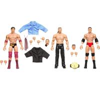 Mattel WWE Elite Evolution - Set di 3 action figure e accessori, 15,2 cm da collezione con parti intercambiabili, include Triple H, Randy Orton e Batista