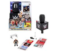Mattel WWE Knuckle Crunchers 2-in-1 Microphone & Playset with Action Figure & 2