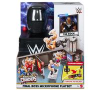 MATTEL WWE KNUCKLE CRUNCHERS - MICROFONO “FINAL BOSS” PLAYSET CON ACTION FIGURE