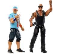 Mattel WWE Main Event Championship Showdown - Set da collezione composto da 2 action figure e accessori, serie #19 The Rock vs John Cena