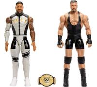 Mattel WWE Main Event - Jey Uso vs Bron Breakker Series 25, set Showdown da collezione con 2 personaggi snodati e accessori del ring e tecnologia TrueFX inclusi, 6+ anni, JHJ57