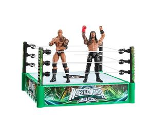 Mattel WWE Regole della Bloodline Playset e Action Figure | con Ring e 2 personaggi, include The Rock e Roman Reigns, personaggi da 15 cm, JNB02