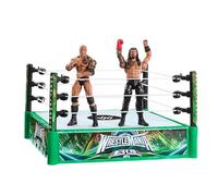Mattel WWE - Regole della Bloodline, Set Ring con Anello e 2 Personaggi Inclusi, con Le Superstar The Rock e Roman Reigns Alti 15+ cm da Collezione, 6+ Anni, JNB02