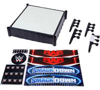 Mattel WWE - Superstar Ring, playset ring da 35+ cm con tappettino a molla, 4 ad
