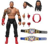 Mattel WWE Ultimate Edition - Roman Reigns, action figure articolata da collezione con costume d'ingresso e set di teste e mani intercambiabili incluse, giocattolo per bambini, 8+ anni, HVF86